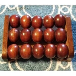 Vintage Wooden 15-Ball Roller Massager ~ Foot/Body Portable Therapy